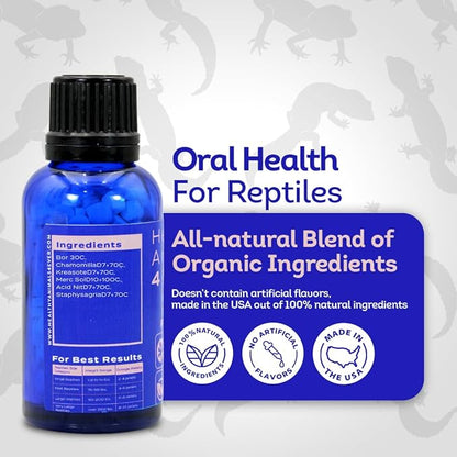 HA4E - Reptile Oral Health Support - Natural Mouth Rot Relief & Oral Hygiene Formula - Supports Gum Health, Comfort & Healing - 300 Tablets