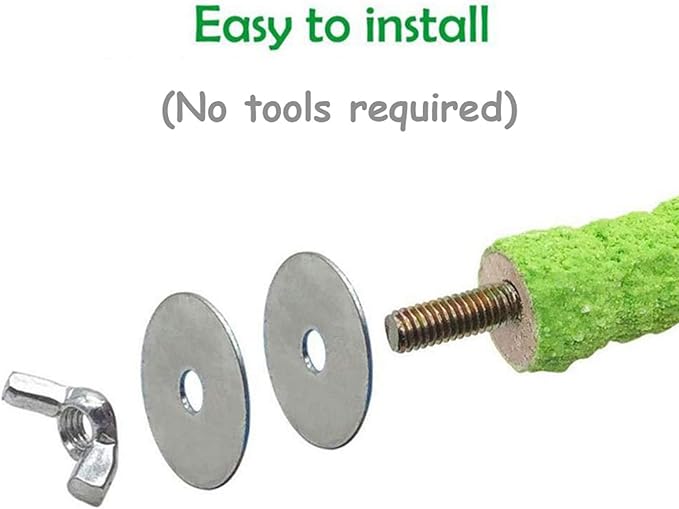 kathson Bird Perch Parrot Stand Cage Accessories Natural Wooden Stick Paw Grinding Rough-surfaced Chew Toy for Cockatiels,Cockatoo,Lorikeet,Conure,Parakeet 10 Pack (Random Color,6.29inch)