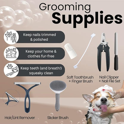 PupLuxe Puppy Starter Kit - Black 22 Piece Dog Training Kit | Great Puppy Gift for First Time & Experienced Owners | New Dog Bundle