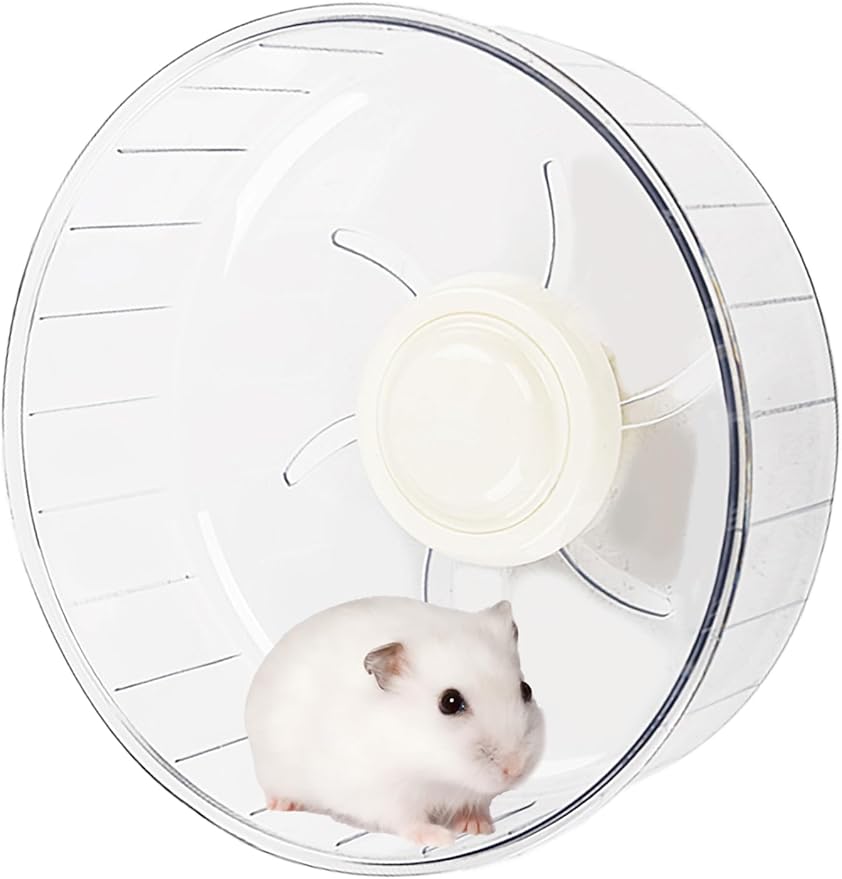 Super-Silent Hamster Exercise Wheel - Hamster Toys Cages Accessories 6.3 Inch Running Spinner Quite Runner for Small Animal Pet Gerbil Dwarf Hedgehog Rat Mouse Mice