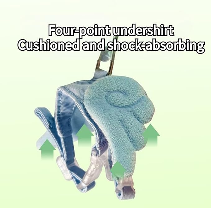 Ferret Harness and Leash with Adjustable Buckle for Small Pets, Soft Breathable Pure Cotton Cloth Walking Vest with Angel Wings for Guinea Pig, Hamster, Baby Rabbit Kitten (Purple)