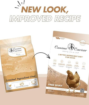 Canine Caviar - Free Spirit: Chicken & Pearl Millet Alkaline Dry Dog Food, Limited Ingredients, Gluten-Free, Based on Science & Research, Veterinary Alternative Diet (11 Pound Bag)
