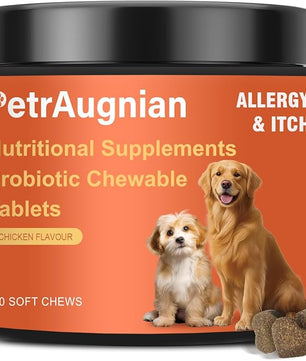 Allergy & Itch Relief for Dogs | Allergy, Itchy Skin & Immune Support with Salmon Oil, Quercetin, Colostrum and Probiotics -Nutritional Supplements 200 Soft Chews