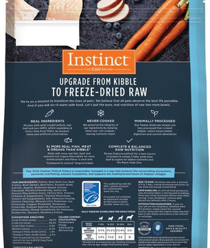 Instinct Freeze Dried Raw Meals, Natural Dry Dog Food, Grain Free - Wild Caught Pollock, 14 oz. Bag