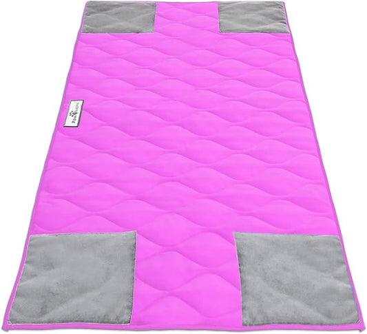 Paw Inspired PopCorner Guinea Pig Cage Liners | Washable Fleece Bedding or Pet Bed Mat for Small Animals | Super Absorbent Pee Pad with Reinforced Corners and Waterproof Bottom (Midwest, Pink)