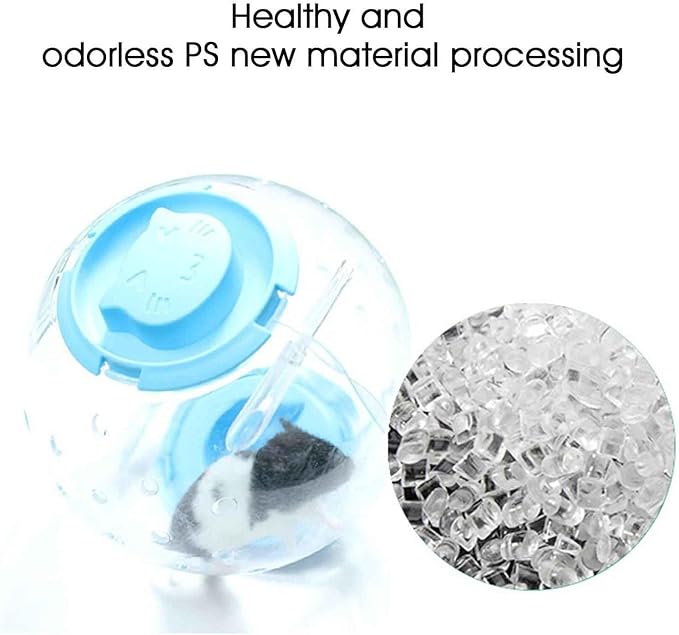 1Pcs Pink Hamster Exercise Ball Silent 5.7 Inch Guinea Pigs Running Ball Transparent Plastic Hamster Wheel for Dwarf Rabbits Small Pets