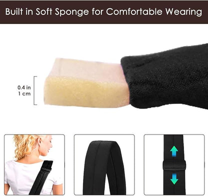 Lukovee Pet Sling, Hand Free Dog Sling Carrier Adjustable Padded Strap Tote Bag Breathable Cotton Shoulder Bag Front Pocket Safety Belt Carrying Small Dog Cat Puppy Machine Washable (Black, M)