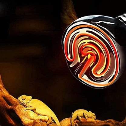 2-Packs 50W Black Ceramic Heat Lamp Mini Reptile Heat Lamp Bulbs E26/E27 Infrared Reptile Heat Emitter Heater Lamp Bulb No Light Lamps for Lizard Brooder Coop Aquarium Habitat Lizard Turtle