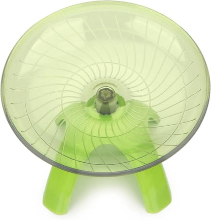 Hamster Wheel Flying Saucer Silent Exercise Wheel Running Wheel for Hamsters, Gerbils, Mice and Other Small Pets, Silent Hamster Running Wheel (Green)