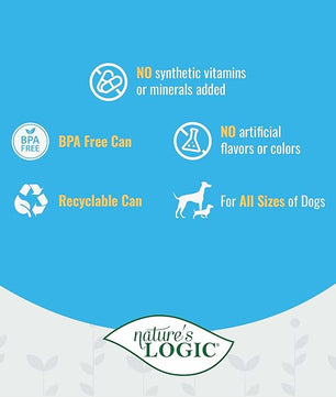 Nature's Logic Grain-Free Canned Dog Food - 90% Animal Proteins - 100% Natural Wet Dog Food Cans - No Common Allergens - All Life Stages - Ideal for Sensitive Dogs - Sardine, 12/13.2oz