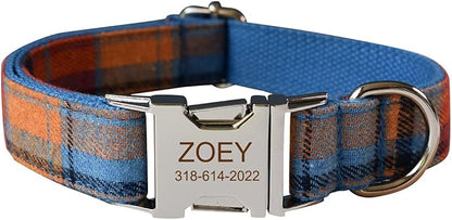 Custom Dog Collar with Names and Phone Number Engraved, Puppy Tags Personalized for Small Medium Large Pets