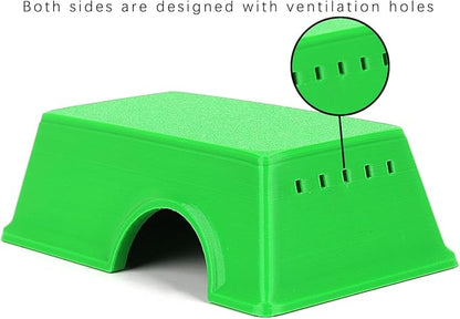 Snake Hide, Leopard Gecko Tank Accessories for Reptile Ball Python Crested Gecko Lizard Bearded Dragon - GreenHideM