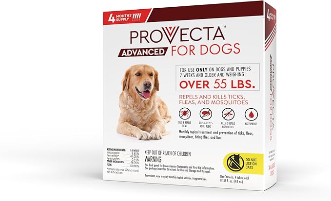 Provecta® Advanced for Dogs (XL) Over 55 lbs – 4 Mos/Box