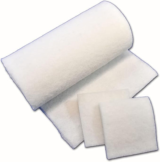 White Fine Filter Media, 1" Thick, Perfect for Aquariums, Ponds and Water Gardens, Made in USA (16" x 16" - 3 Pack)