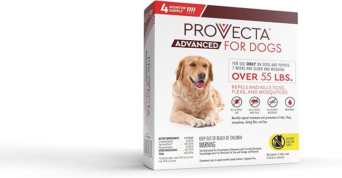 Provecta® Advanced for Dogs (XL) Over 55 lbs – 4 Mos/Box
