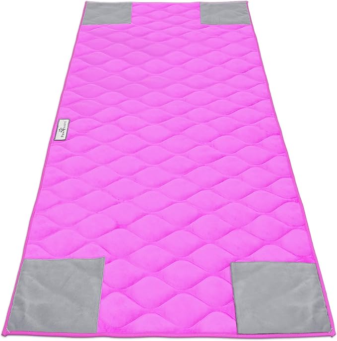 Paw Inspired PopCorner Guinea Pig Cage Liners | Washable Fleece Bedding or Pet Bed Mat for Small Animals | Super Absorbent Pee Pad with Reinforced Corners and Waterproof Bottom (C&C 2x5, Pink)