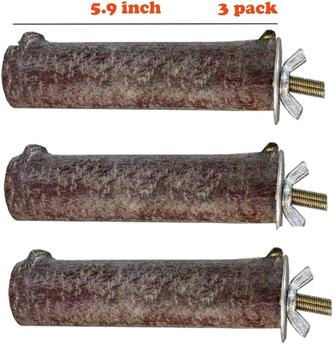 QBLEEV 3 PCS Hamster Chew Toys for Teeth, Chinchilla Cage Accessories Supplies, Guinea Pigs Natural Wood Chews Sticks for Rat Squirrels, Rabbits Perch Toys Birds Standing Platform for Parrot Bunny