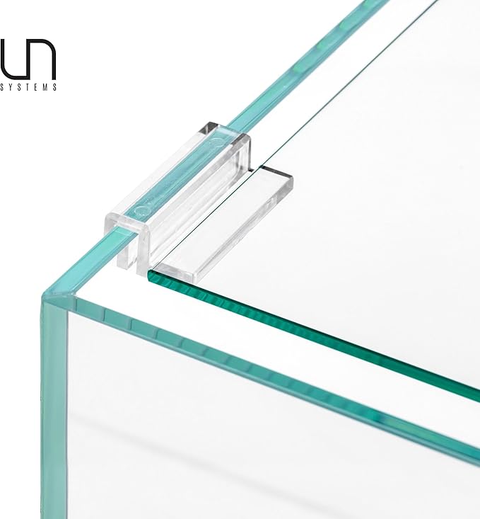 Ultum Nature Sytems Tank Lids for Rimless Tanks - Ultra Clear Rimless Aquarium Lid, Fish Tank Lid Cover for Glass Aquarium, Frameless Aquarium Lid, Cover for Tank - 45U, 45S, 45T (Lid + Clips)