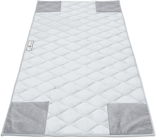 Paw Inspired PopCorner Guinea Pig Cage Liners | Washable Fleece Bedding or Pet Bed Mat for Small Animals | Super Absorbent Pee Pad with Reinforced Corners and Waterproof Bottom (C&C 2x4, Light Gray)