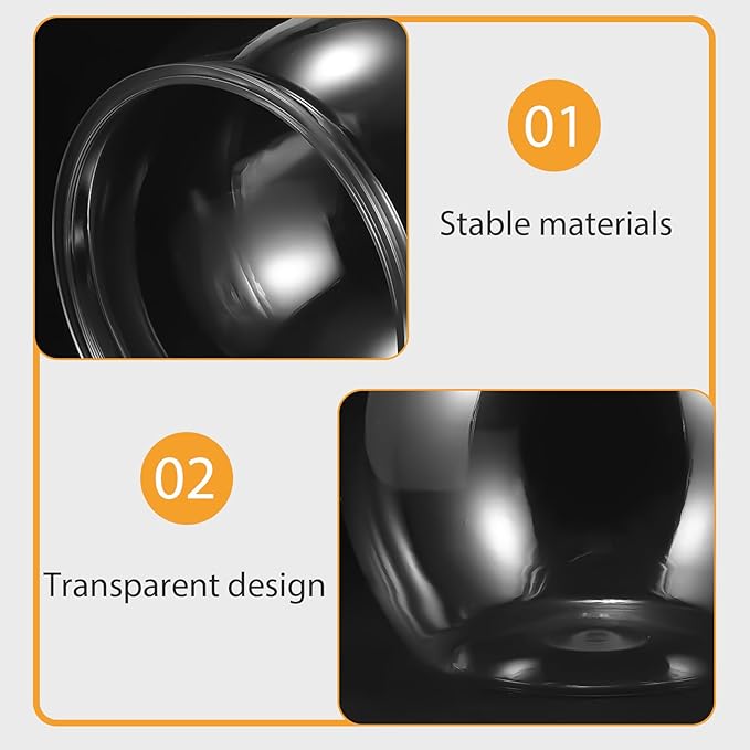 Balacoo Clear Fish Bowl: Plastic Vase Bowl Round Aquarium Terrarium Betta Fish Bowl Hydroponic Plants Holder Flower Vase