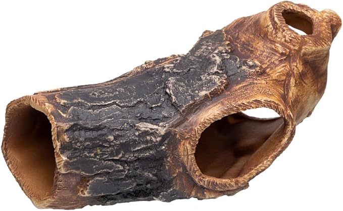 Plecoceramics Aquarium Cave - Ceramic Betta Fish Tank Decor - Natural Aquarium Decor - Large Reptile Hide - Fish cave Hideout - Snake Hide - Cave for Cichlids and plecos (Tree Lodge)