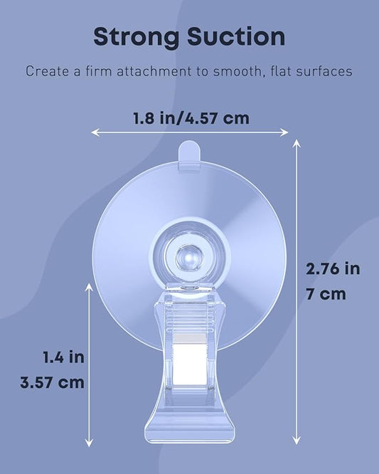 Pawfly 6 Pcs Aquarium Suction Cups with Clips, Aquarium Suction Cup Clips, Clear Plastic Fish Feeding Tool, Plant Leaf Seaweed Clips, Veggie Feed Holder, Underwater Fish Feeder, Fish Tank Accessories