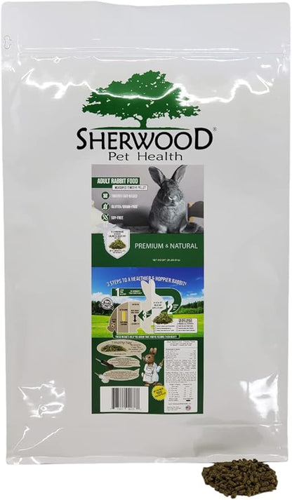 Sherwood Pet Health Adult Rabbit Food Timothy Hay MeasuredPellet 20 lbs. Hay-Based, Grain-Free, Soy-Free for Better Digestion