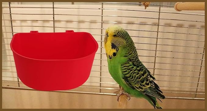 5 Pack Cage Cups Chicken Birds Feeder Water Bowl 25 OZ Rabbit Feeding Watering Dish for Travel Carrier Cat Puppy Food Dispenser Hanging Wire Cages Treats Box Seed Drinking Coop Cup Birdbath