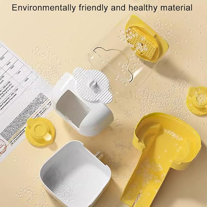 Pet Hanging Automatic Feeders Drinking Bowls，Gravity Rabbit Feeder and Water Set，Cage Cat Food Bowl Feeding Station for Puppy Kitten Chinchilla Hedgehog Guinea Pig Ferret (Pink Blue-Water)