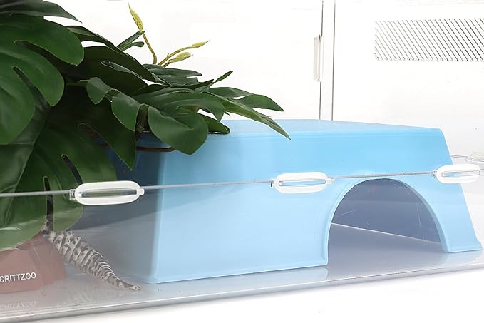 Snake Hide, Leopard Gecko Tank Accessories for Reptile Ball Python Crested Gecko Lizard Bearded Dragon - BlueHideXL