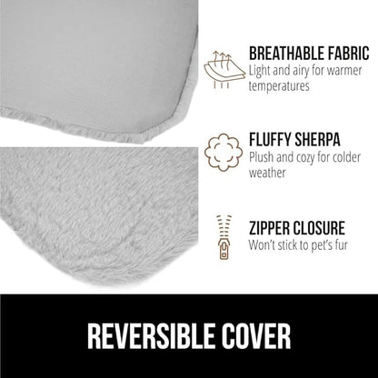 GORILLA GRIP Cat Window Perch, Sturdy Cat Hammock Bed Window Seat with 6 Large Suction Cups, Foldable Cordless Indoor Kitten Wall Shelves, Strong Metal Frame, Washable Cover, Small Gray