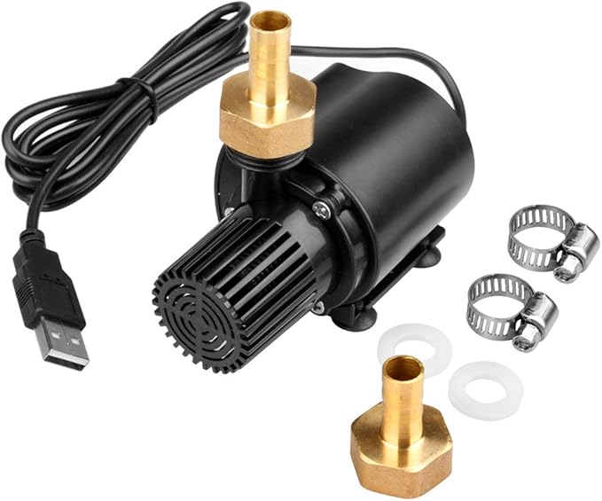 Submersible Clear Water Pump, 4W USB Powered Fountain Circulation Pump for Aquarium