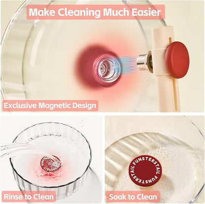 Super Silent Hamster Wheel 10.4 Inch, Magnetic Large Rat Wheel for Chinchilla, Gerbil, Guinea Pig, Cat, Mouse, Sugar Glider and Dwarf, Syrian Hamster Accessories (Tomato Red)