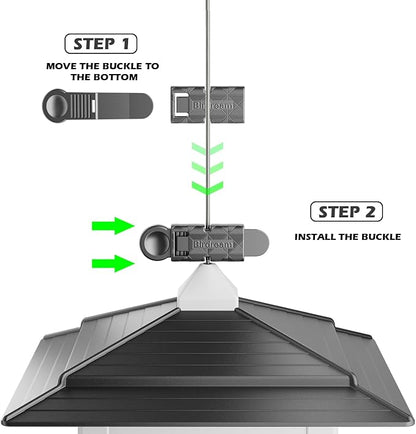 Birdream 2 Pack Bird Feeders for Outdoors Hanging - 7LB Total Capacity Classic Courtyard Design Fun Assembly Bird Feeder, Attracting Wild Birds Cardinals Goldfinches - Black&White
