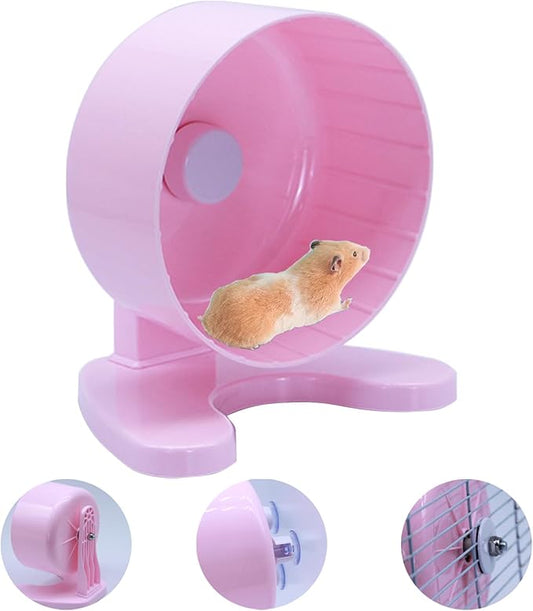 Hamster Wheel, 6.5" Super-Silent Exercise Wheels, Dual-Bearings Quiet Spinner Running Wheels, 3 Installation Methods, Fits Any Hamster Cage, Hamsters Toy for Dwarf Hamsters, Gerbils, and Small Pets.