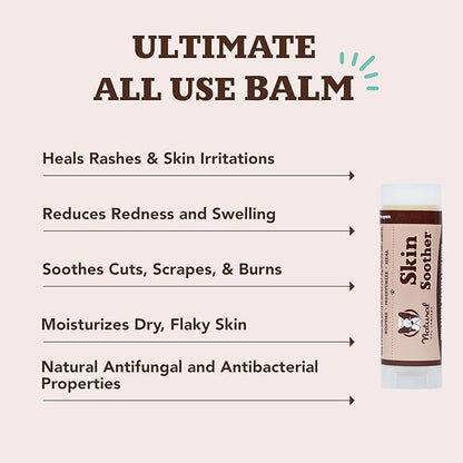 Natural Dog Company Skin Soother Travel Stick 4 Pack – Four 0.15 oz Pocket-Size Dog Skin Balms with Coconut Oil, Cocoa Butter, Calendula & Vitamin E – Helps Soothe Hot Spots, Redness & Irritated Skin