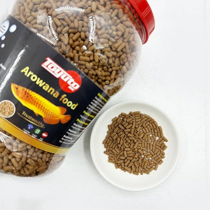 High Protein Floating Sticks Fish pellets for Arowana,Oscars,Flower Horns,Red Parrots Arowana pellets,1kg (2.2lb)