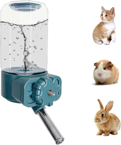 LOS ANDES No-Drip Water Bottle/Feeder for Guinea Pigs/Hamsters/Bunnies/Ferrets/Squirrel/Hedgehog/Other Small Pets, Weather Resistant Cage Water Bottles for Dogs/Cats, 18.5oz,Blue