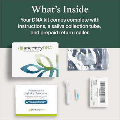 AncestryDNA Genetic Test Kit: Personalized Genetic Results, DNA Ethnicity Test, Origins & Ethnicities, Complete DNA Test