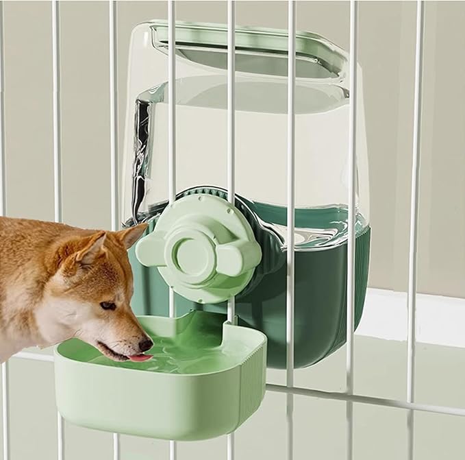 Pet Hanging Automatic Feeders Drinking Bowls，Gravity Rabbit Feeder and Water Set，Cage Cat Food Bowl Feeding Station for Puppy Kitten Chinchilla Hedgehog Guinea Pig Ferret (Yellow-Food)