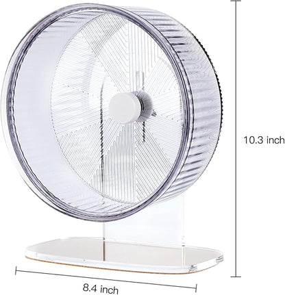 Super-Silent Hamster Exercise Wheel: Silent Spin Toys Hamster Running Wheels with Height Adjustable Stand for Hamsters Gerbils Mice Or Other Small Animals -8.5inch Purple