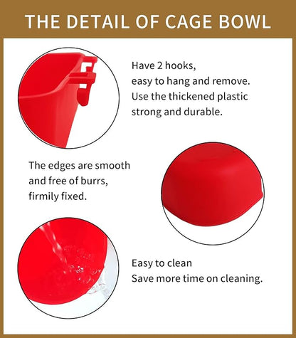 10 Pcs 25 fl.oz Durable Pet Feeder Bowls for Bird, Hamster, Rabbit, Chicken, Cat, Dog