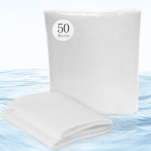 Pawfly Aquarium Polishing Filter Pad, 50 Micron Ultra-Fine Water Polishing Pad for Fish Tank Filters, 36 x 24 Inch Cut-to-Fit Aquarium Filter Floss, High Density Filter Media Pad for Ponds & Sumps