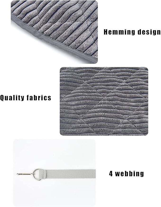 Large Ferret Hammock, Hanging Tunnel Bed for Cage Fit Rats Chinchilla - Grey