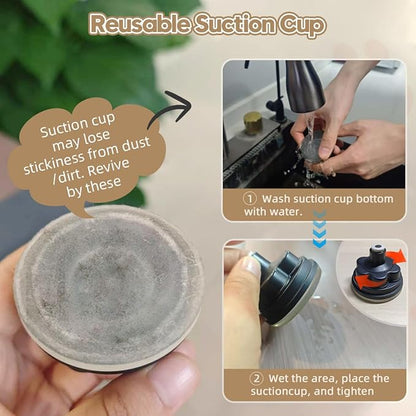 Suction Cup Cat Toys for Indoor Cats,3 in 1 Suction Cup Cat Toy,Interactive Simulation Cat Toy Set Self Play or Handheld,Feathers & Bells,Realistic Toy Mouse and Silvervine Sticks (Blue)