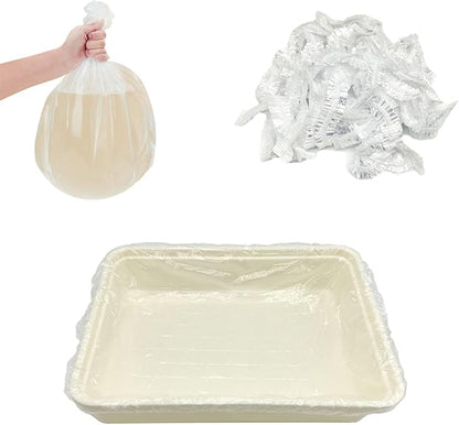 Disposable Small Animal Cage Liners, Rabbit Tray Film Liner Bunny Litter Pan Bags Guinea Pig Cage Toilet Plastic Film for Bird Hamster Chinchilla Hedgehog (50 PCS, 23'')