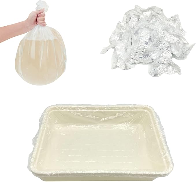 Disposable Small Animal Cage Liners, Rabbit Tray Film Liner Bunny Litter Pan Bags Guinea Pig Cage Toilet Plastic Film for Bird Hamster Chinchilla Hedgehog (50 PCS, 24'')