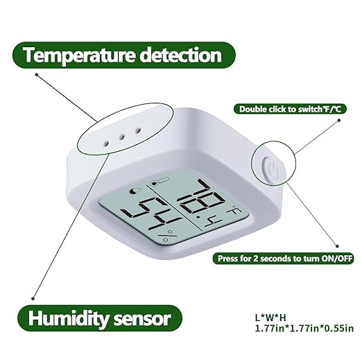 Reptile Thermometer and Hygrometer – Fast Accurate LCD Digital Temp & Humidity Meter for Bearded Dragon Tank Accessories, Lizard, Snake, Turtle, Amphibians, Small Animal Habitat