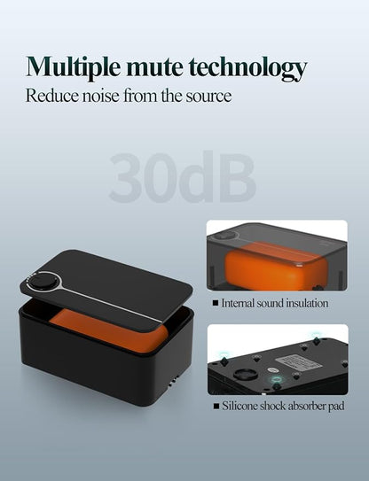 UPETTOOLS Aquarium Air Pump, Fish Tank Air Pump Ultra Quiet Powerful Bubbler Aerator, 5W 4L/min, Adjustable Dual Outlet, for 10-180 Gallon Fish Tank