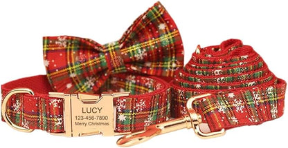 Custom Dog Collar with Names and Phone Number Engraved, Puppy Tags Personalized for Small Medium Large Pets